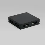 Четырёхсторонний соединитель для накладного шинопровода чёрный Elektrostandard flat magnetic a063738
