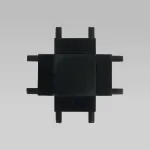 Четырёхсторонний соединитель для накладного шинопровода чёрный Elektrostandard flat magnetic a063738