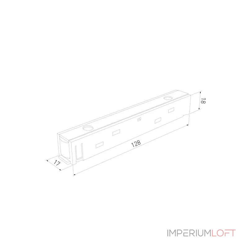 Прямой коннектор Elektrostandard Slim Magnetic 95135/00