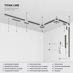 Шинопровод накладной титан Elektrostandard Line Magnetic Titan 2м 85227/00