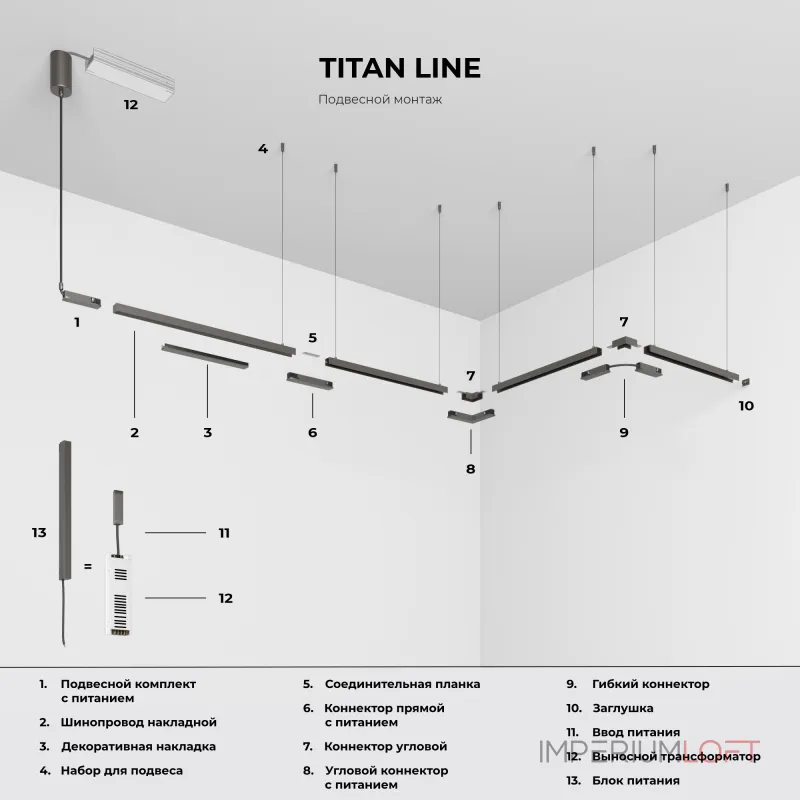 Шинопровод накладной титан Elektrostandard Line Magnetic Titan 2м 85227/00 Шинопровод накладной титан Elektrostandard Line Magnetic Titan 2м 85227/00
