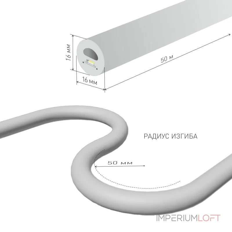 Гибкий неон Elektrostandard ls 003 220v 9.6 ip67 a043547 от ImperiumLoft