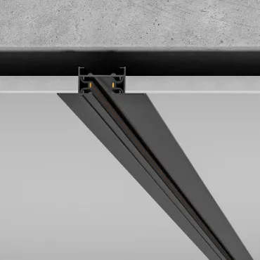 Встраиваемый шинопровод 1м с вводом питания и заглушкой Elektrostandard track rail bk recessed a057091
