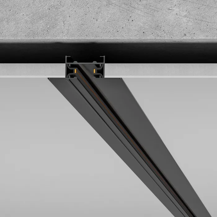 Встраиваемый шинопровод 1м с вводом питания и заглушкой Elektrostandard track rail bk recessed a057091 от ImperiumLoft