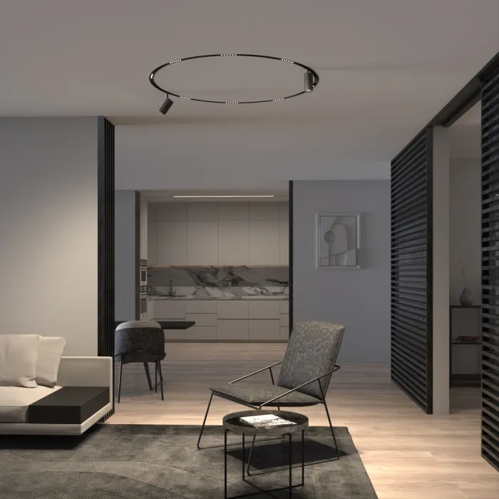 Трековый поворотный светильник для радиусного шинопровода Elektrostandard slim magnetic a066518 от ImperiumLoft