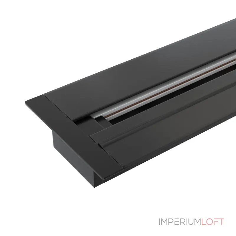 Встраиваемый шинопровод 1м с вводом питания и заглушкой Elektrostandard track rail bk recessed a057091