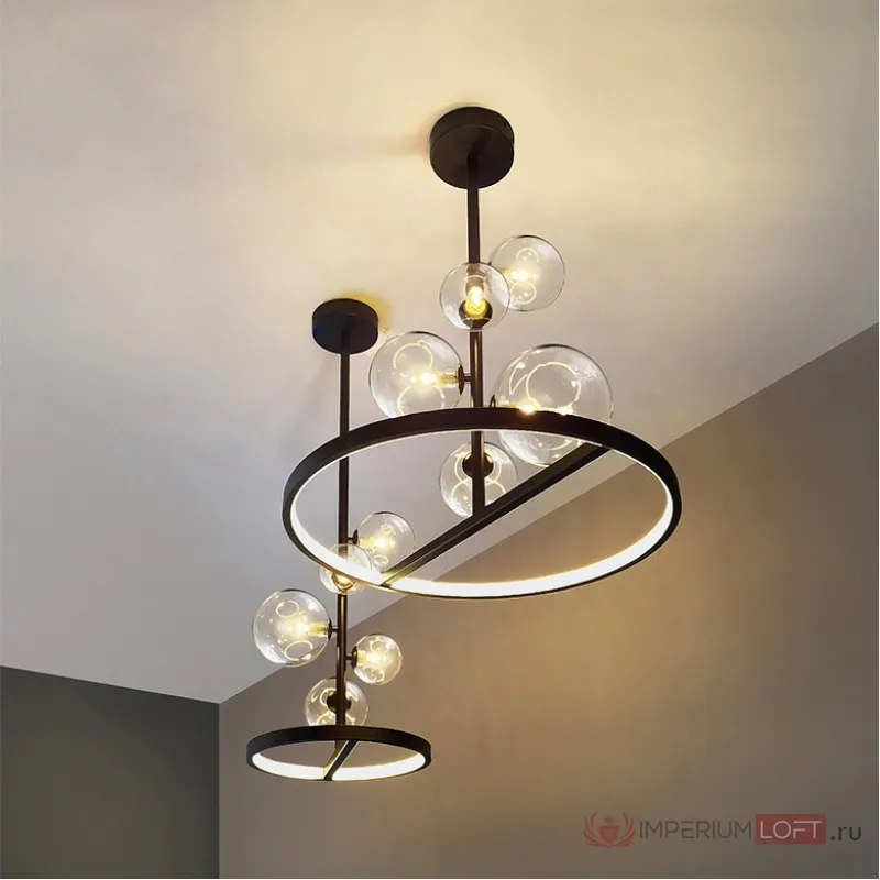 Подвесной светильник IONA B D48 black от ImperiumLoft