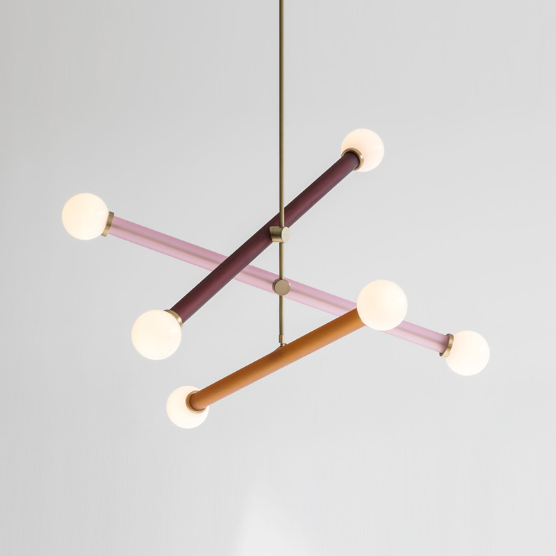Подвесной светильник PAXTON black orange pink