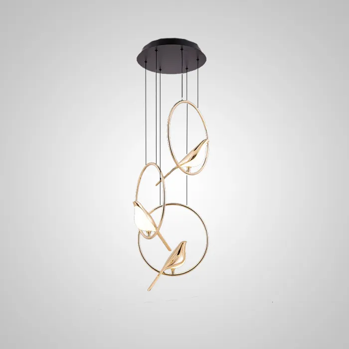 Подвесной светильник NOMI 4 gold black 3000К от ImperiumLoft