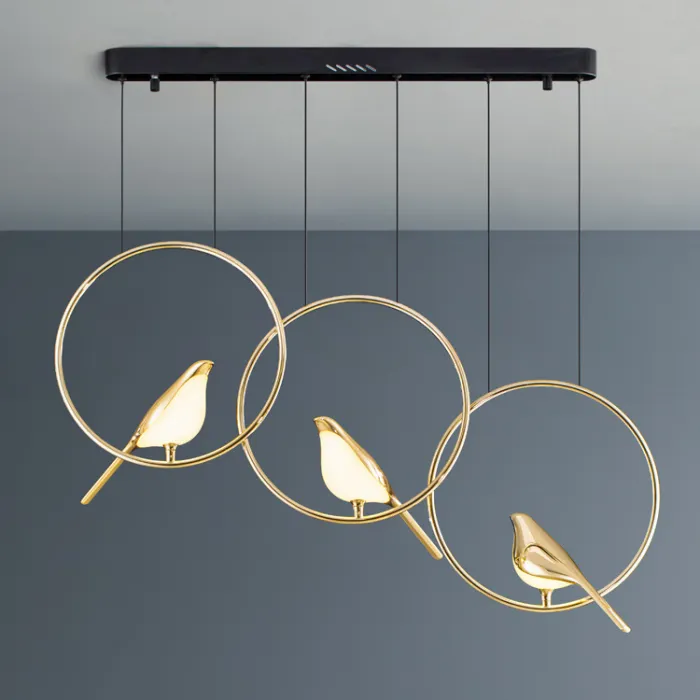 Подвесной светильник NOMI 4 gold black 3000К от ImperiumLoft