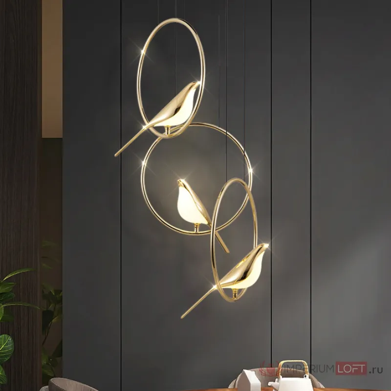 Подвесной светильник NOMI 1 gold black 3000К от ImperiumLoft