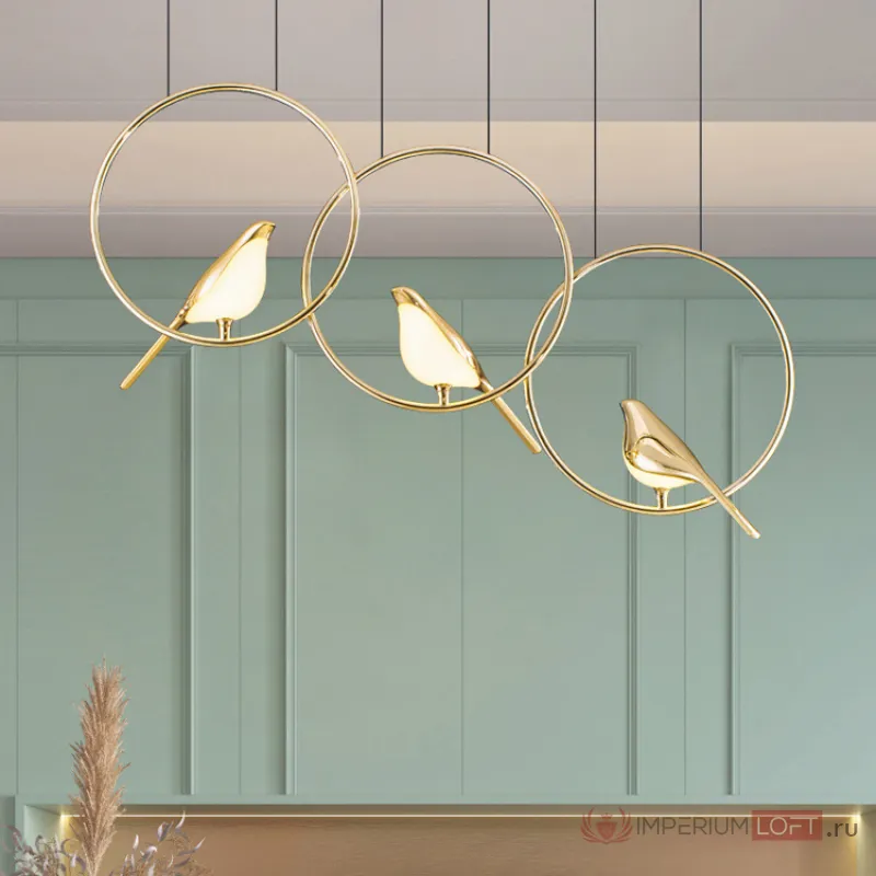Подвесной светильник NOMI 1 gold black 3000К от ImperiumLoft