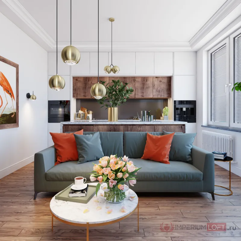 Подвесной светильник KYORI AMBER D20 gold от ImperiumLoft