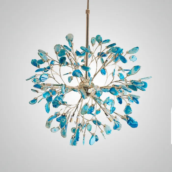 Потолочная люстра AGATE 8 L12 Blue от ImperiumLoft