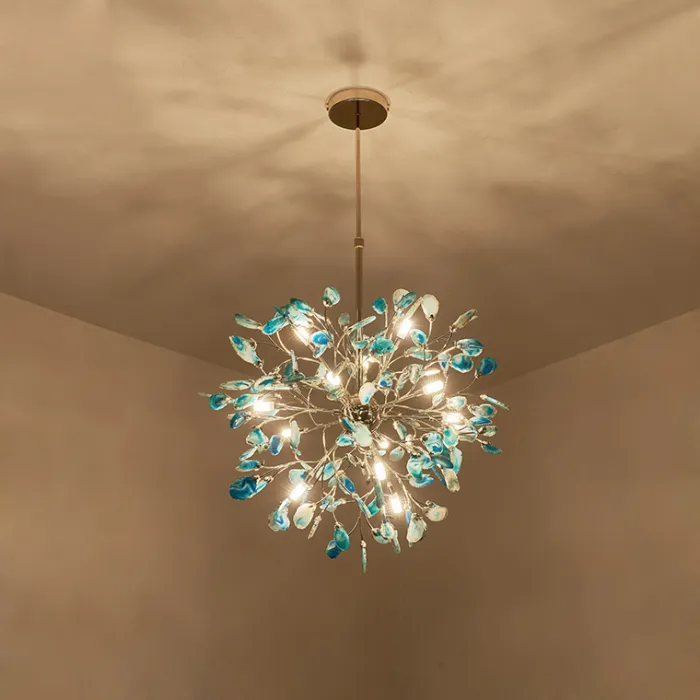 Потолочная люстра AGATE 8 L12 Blue от ImperiumLoft