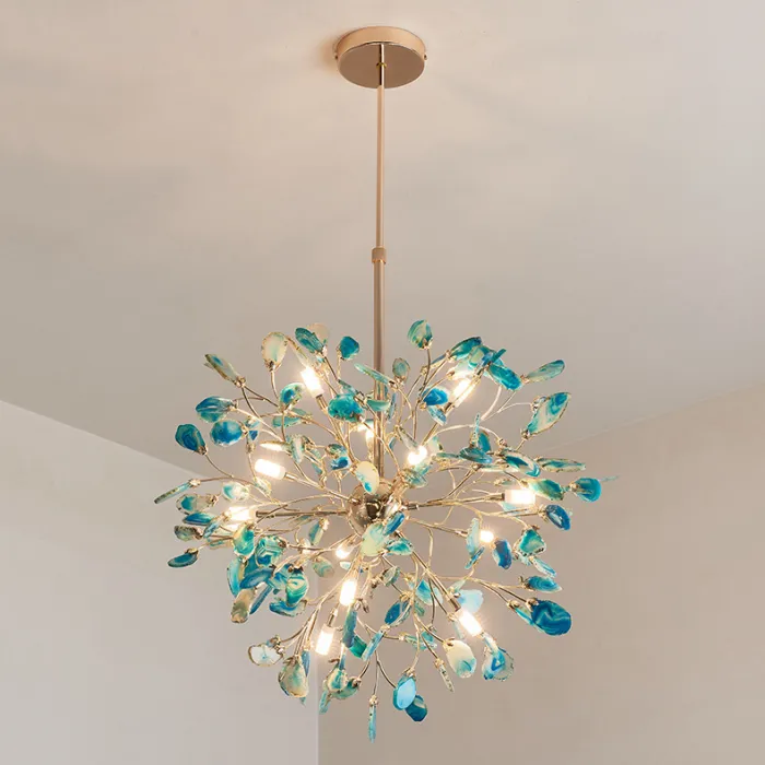 Потолочная люстра AGATE 8 L12 Blue от ImperiumLoft