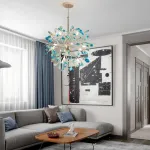 Потолочная люстра AGATE 8 L12 Blue от ImperiumLoft
