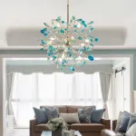 Потолочная люстра AGATE 8 L12 Blue от ImperiumLoft