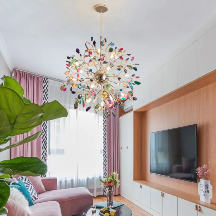 Потолочная люстра AGATE 8 L12 Blue от ImperiumLoft