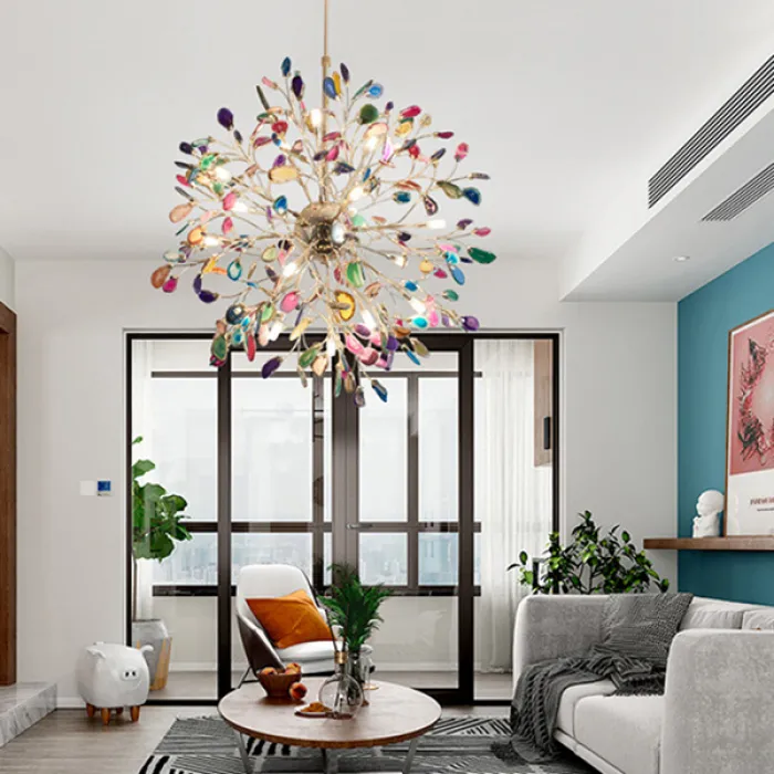 Потолочная люстра AGATE 8 L12 Blue от ImperiumLoft