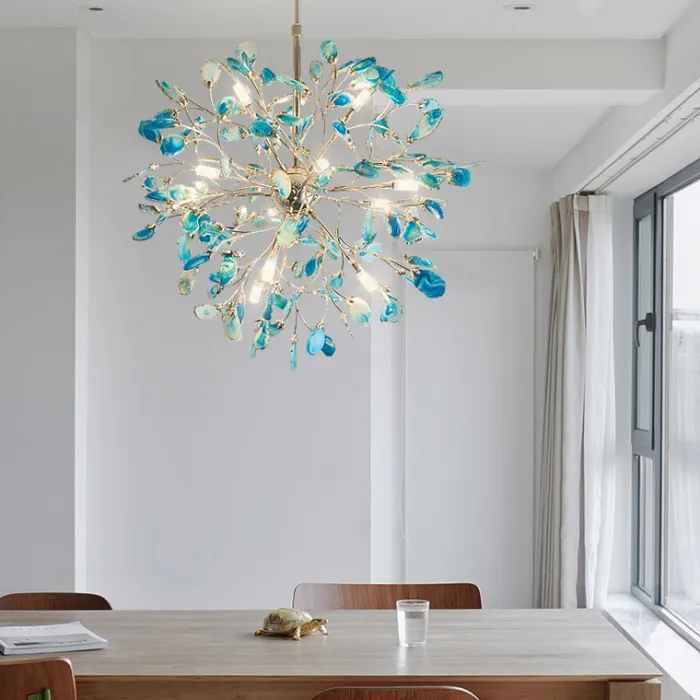 Потолочная люстра AGATE 8 L12 Blue от ImperiumLoft