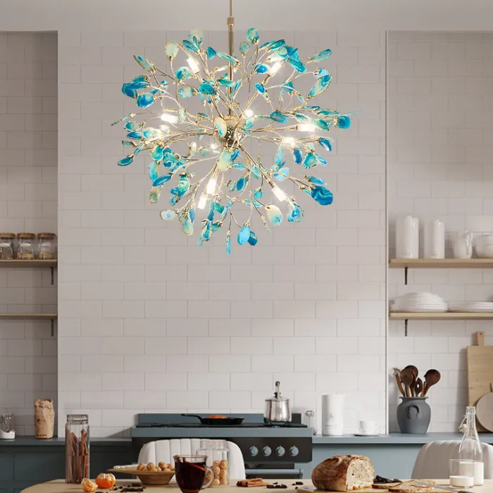 Потолочная люстра AGATE 8 L12 Blue от ImperiumLoft