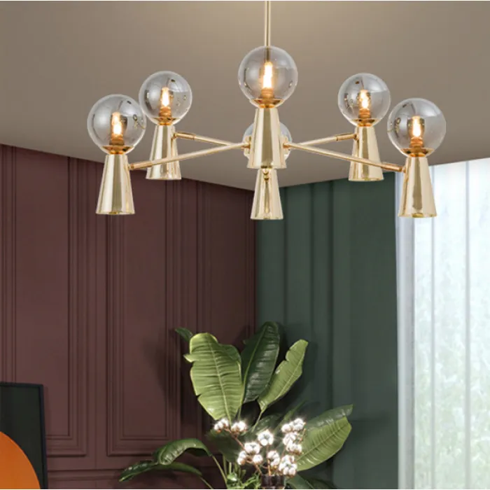Потолочная люстра ABELINA L20 Black Amber от ImperiumLoft