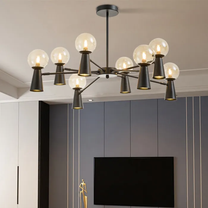 Потолочная люстра ABELINA L20 Black Amber от ImperiumLoft