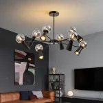 Потолочная люстра ABELINA L20 Black Amber от ImperiumLoft