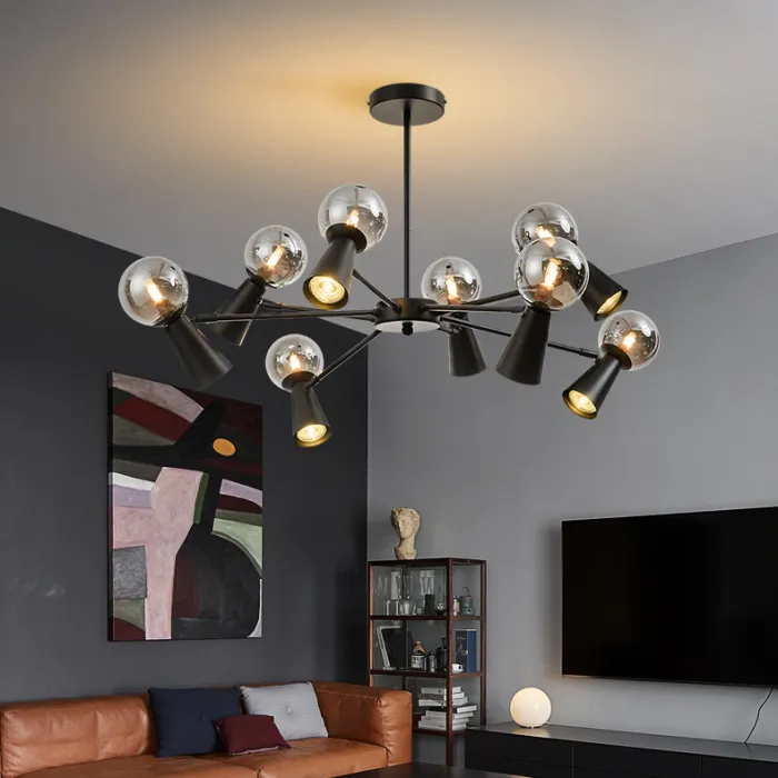 Потолочная люстра ABELINA L20 Black Amber от ImperiumLoft