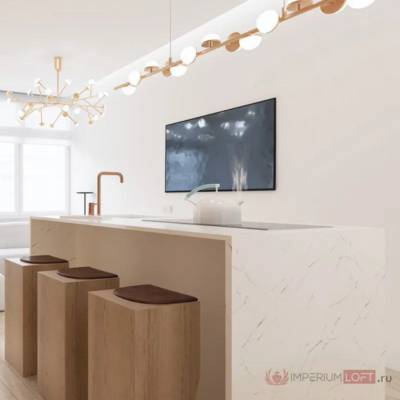 Потолочная люстра HILVI D68 Black от ImperiumLoft