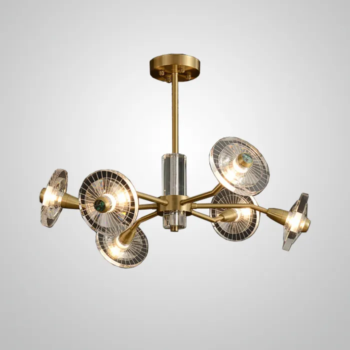 Потолочная люстра JANICA L6 Brass Black от ImperiumLoft