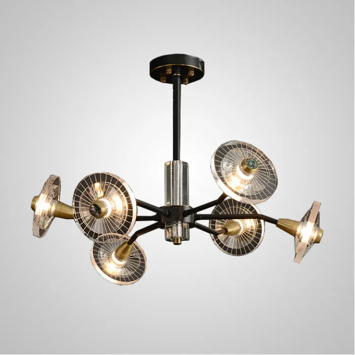 Потолочная люстра JANICA L6 Brass Black от ImperiumLoft
