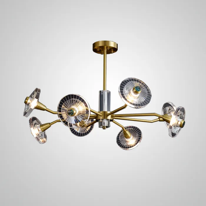 Потолочная люстра JANICA L6 Brass Black от ImperiumLoft