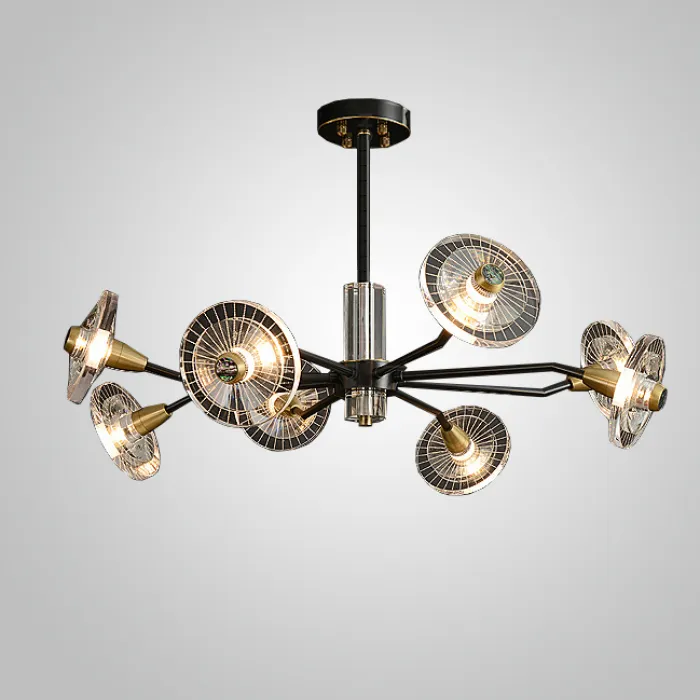 Потолочная люстра JANICA L6 Brass Black от ImperiumLoft