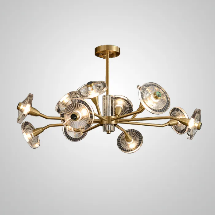 Потолочная люстра JANICA L6 Brass Black от ImperiumLoft