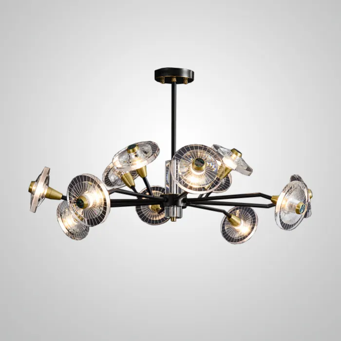 Потолочная люстра JANICA L6 Brass Black от ImperiumLoft