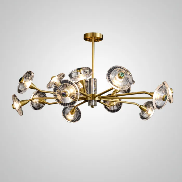 Потолочная люстра JANICA L6 Brass Black от ImperiumLoft