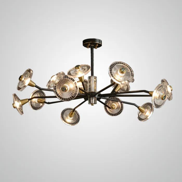 Потолочная люстра JANICA L6 Brass Black от ImperiumLoft