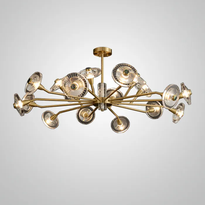 Потолочная люстра JANICA L6 Brass Black от ImperiumLoft