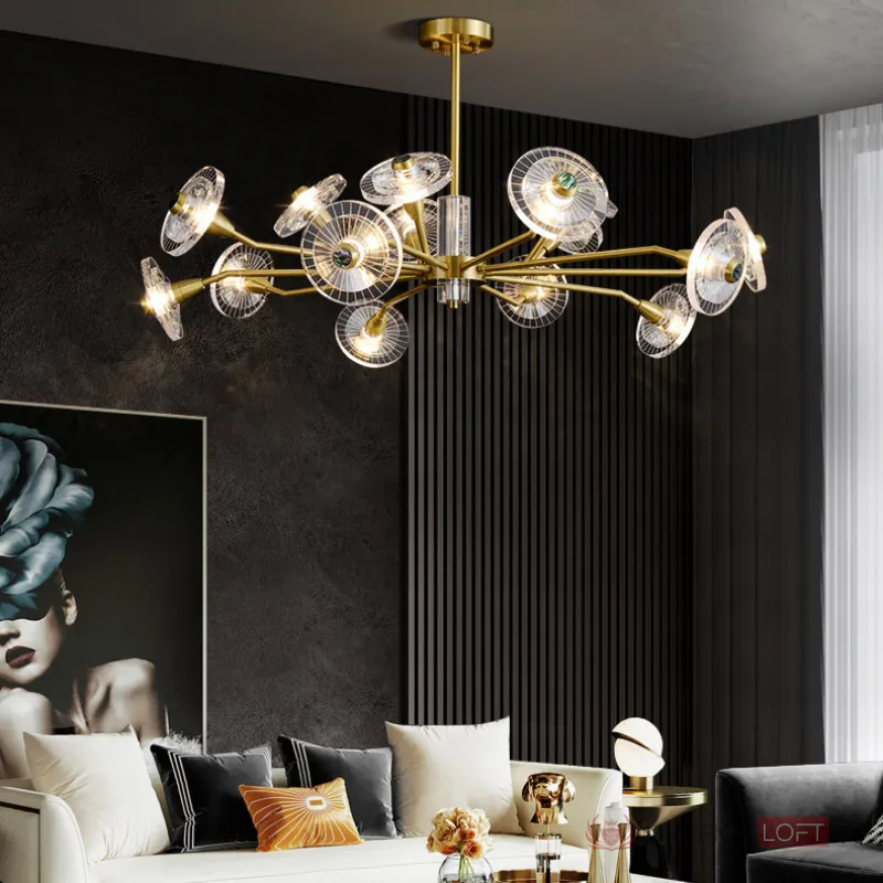 Потолочная люстра JANICA L6 Brass от ImperiumLoft