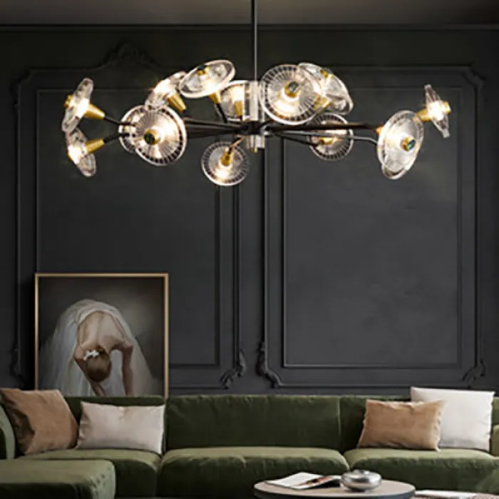 Потолочная люстра JANICA L6 Brass Black от ImperiumLoft