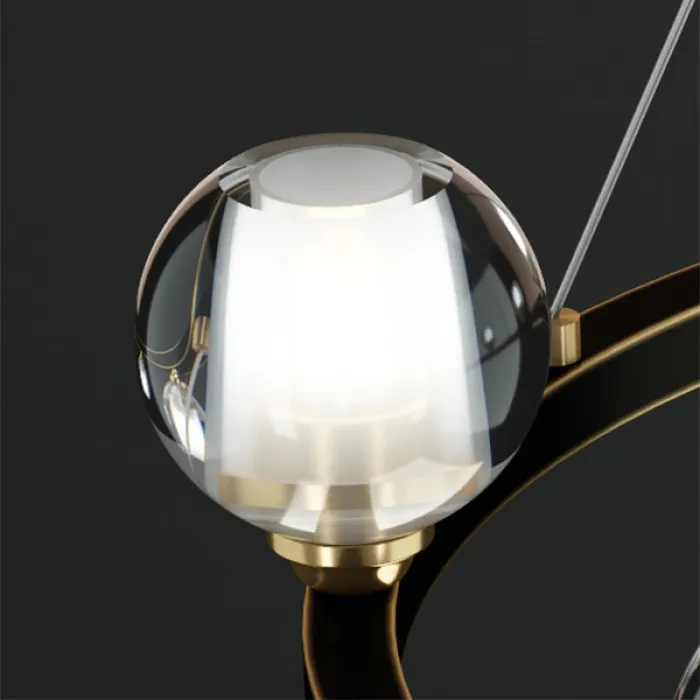 Подвесная люстра ILIANA CH D60 Brass Black от ImperiumLoft
