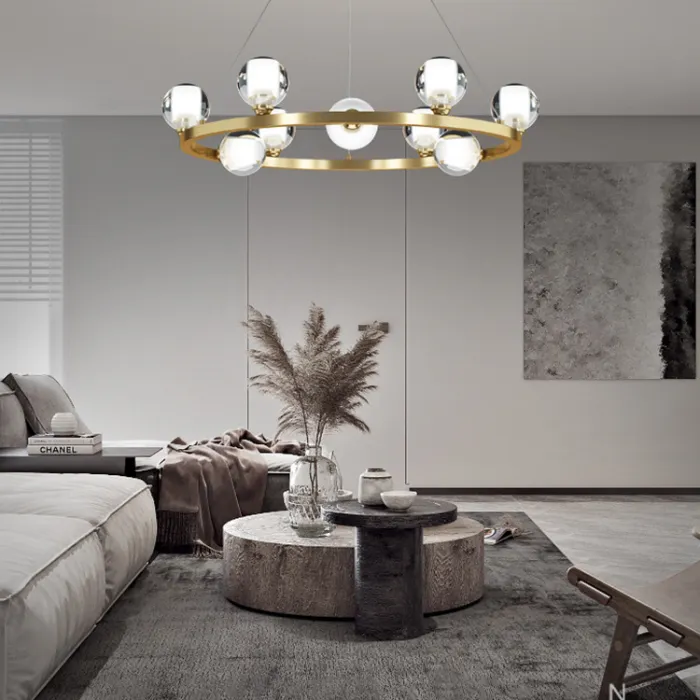 Подвесная люстра ILIANA CH D60 Brass Black от ImperiumLoft