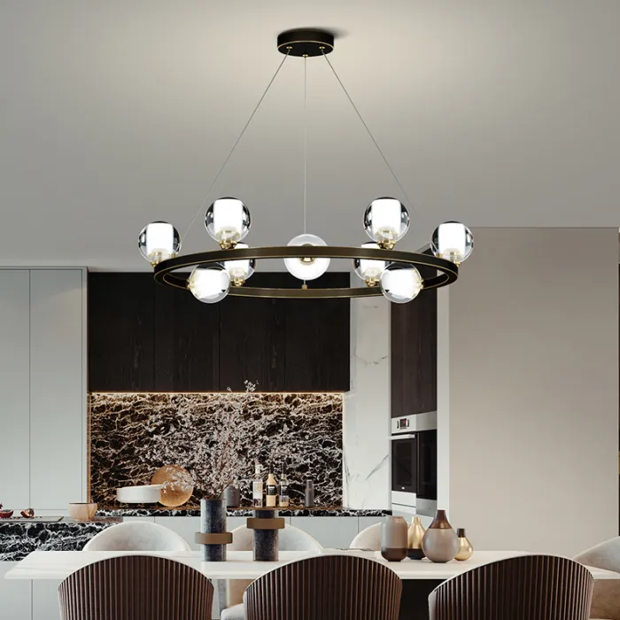 Подвесная люстра ILIANA CH D60 Brass Black от ImperiumLoft