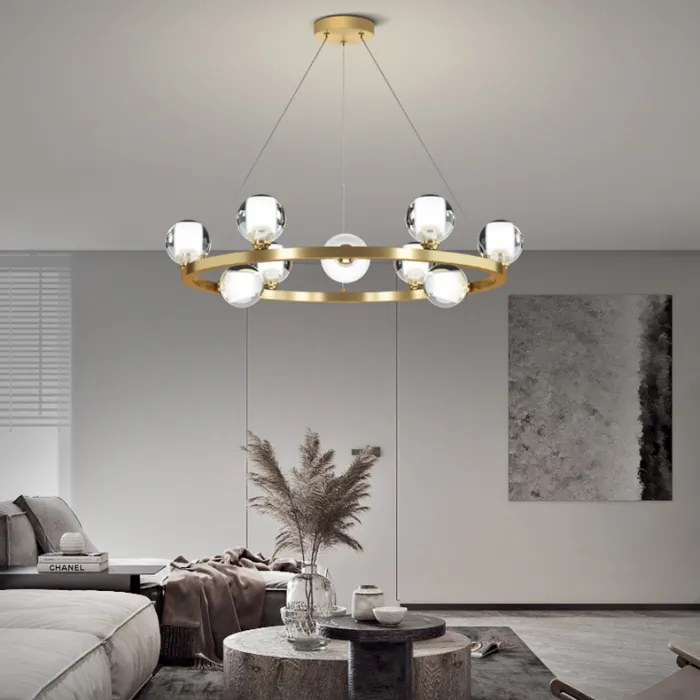 Подвесная люстра ILIANA CH D60 Brass Black от ImperiumLoft