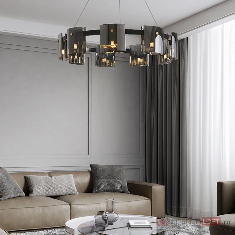 Подвесная люстра JANICE D60 Black Grey от ImperiumLoft