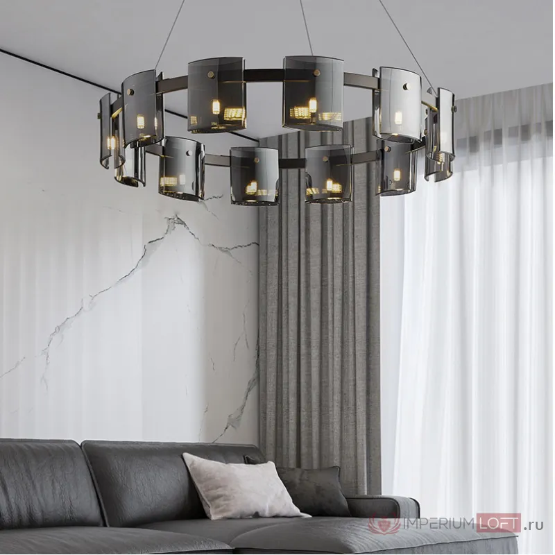 Подвесная люстра JANICE D60 Black Grey от ImperiumLoft