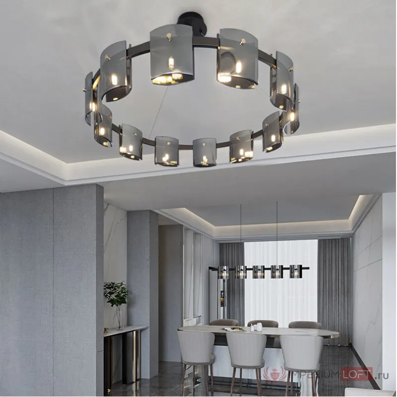 Подвесная люстра JANICE D60 Black Grey от ImperiumLoft
