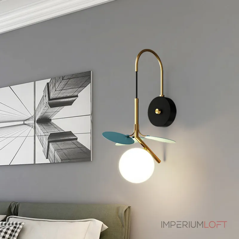 Настенный светильник Light of MATISSE BLUE W от ImperiumLoft